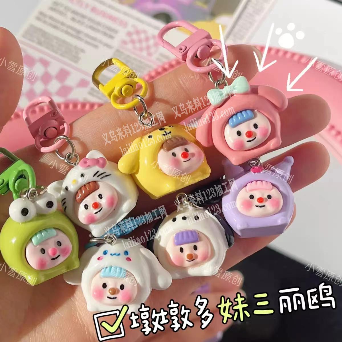 如图钥匙扣挂件，电商采购，寻找厂家微信详
