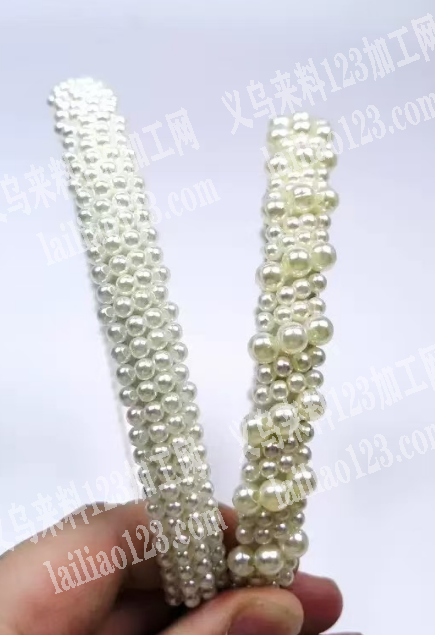 串珠编织的手工活外发，如图，纯加工，寻找