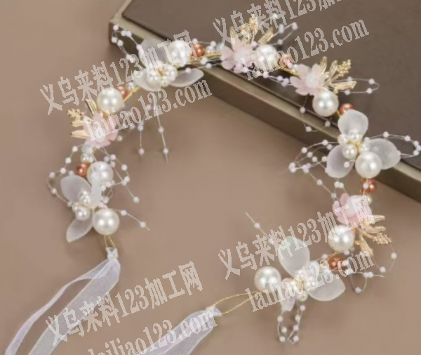 手工新娘花头箍花环订单。如图。寻找手工成