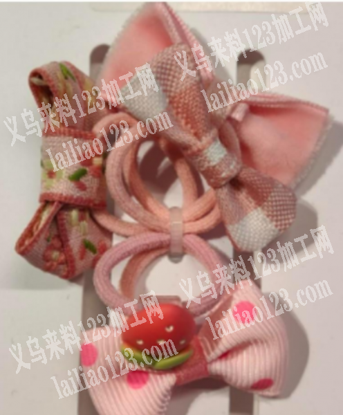 手工发夹花成品订单外发，如图，