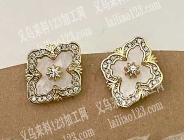 铜饰品订单，耳环订单，如图，铜锆石的饰品