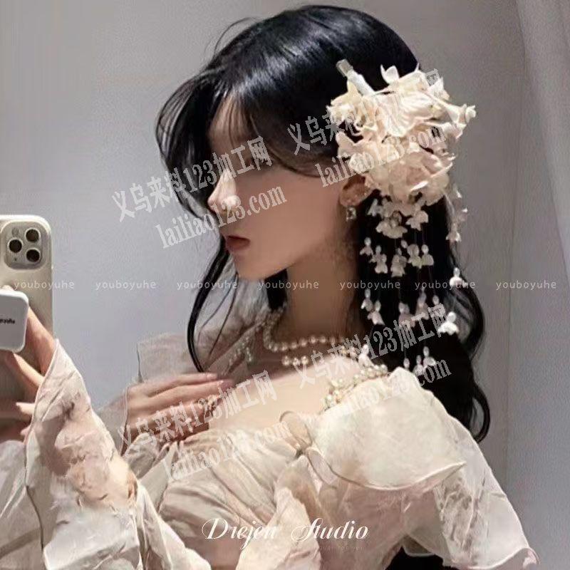 《现金结账》长期有如图头花的手工活外发，