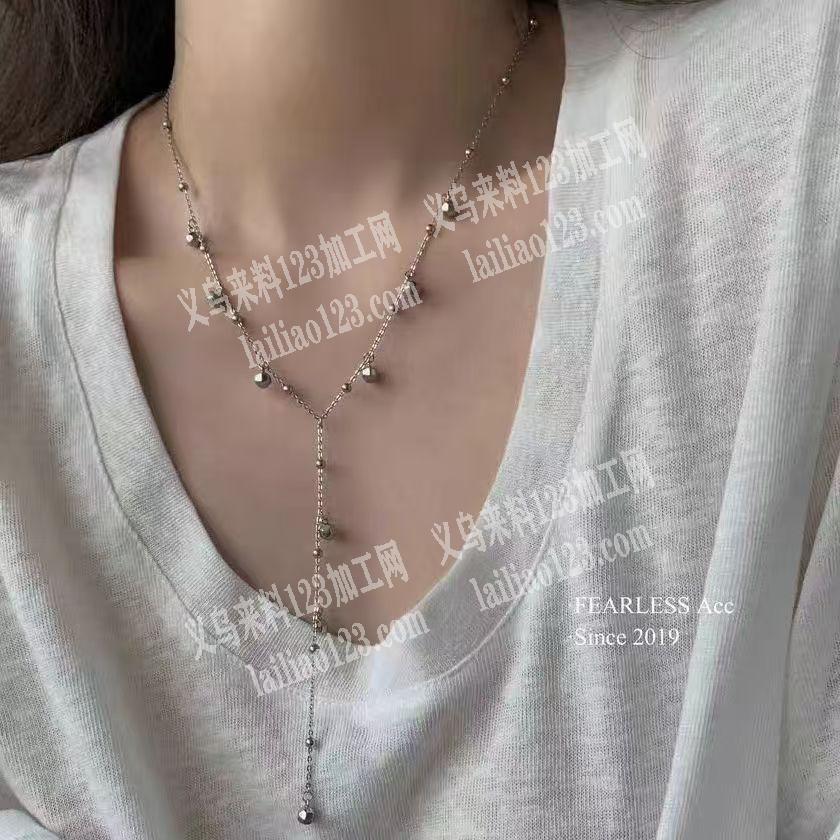 项链挂圈的手工活外发加工，是链条挂链条的