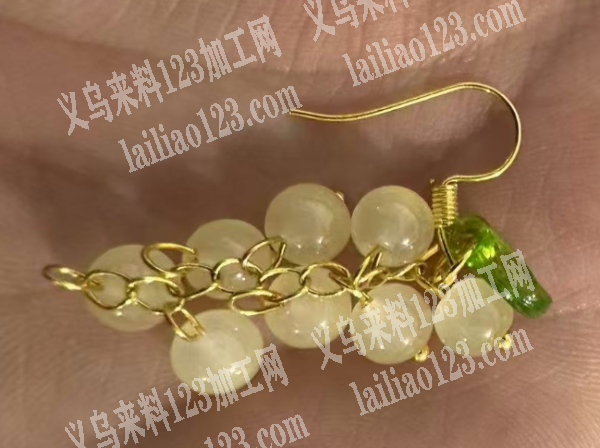 耳环弯针挂圈的手工活外发，如图，这样的，