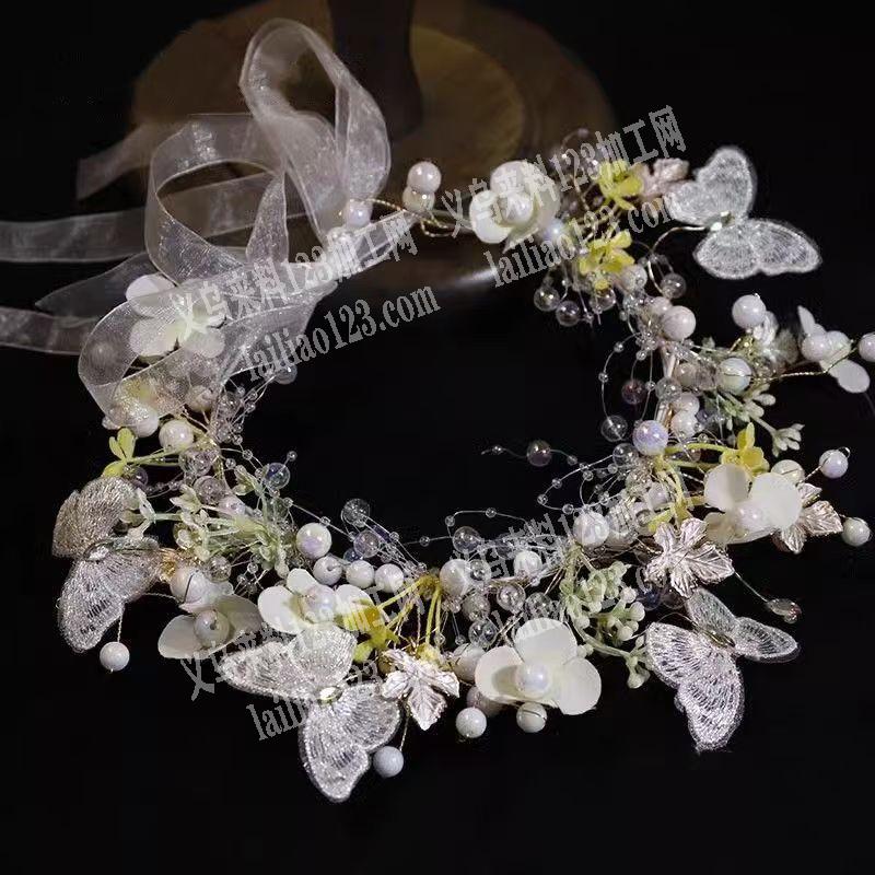 新娘花|如图花环手工活，如图，穿珠子编织
