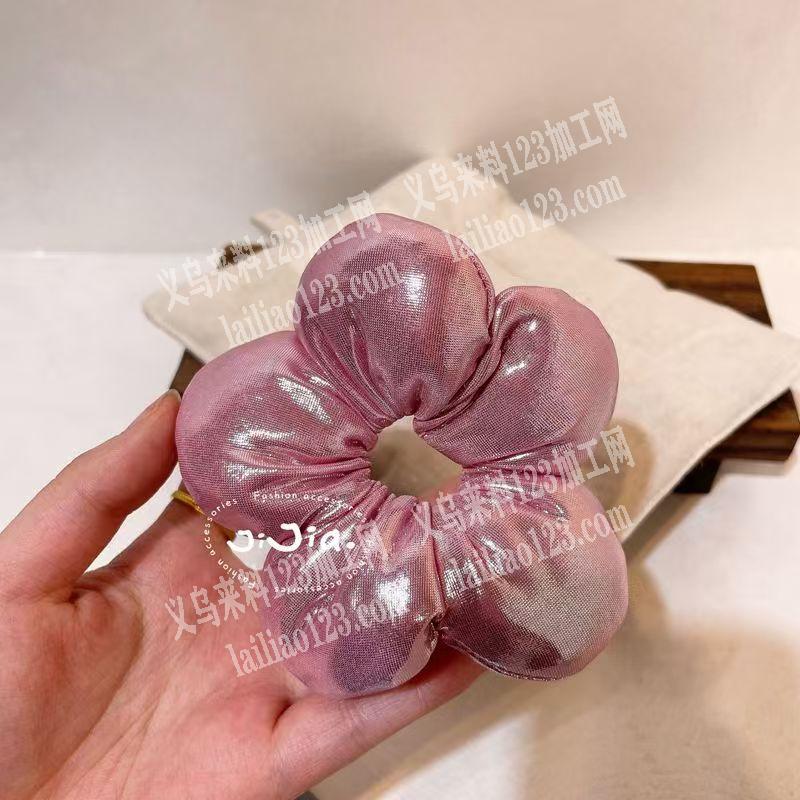 如图亮布的布艺花瓣发圈订单，如图，成品订