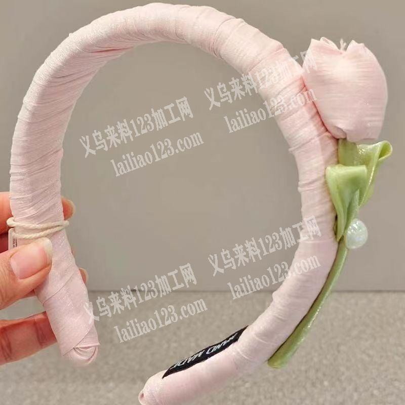 《可发外地》手工布艺绕布头箍手工发箍订单