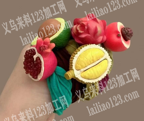 食玩发圈配件订单，如图，仿真水果发圈配件