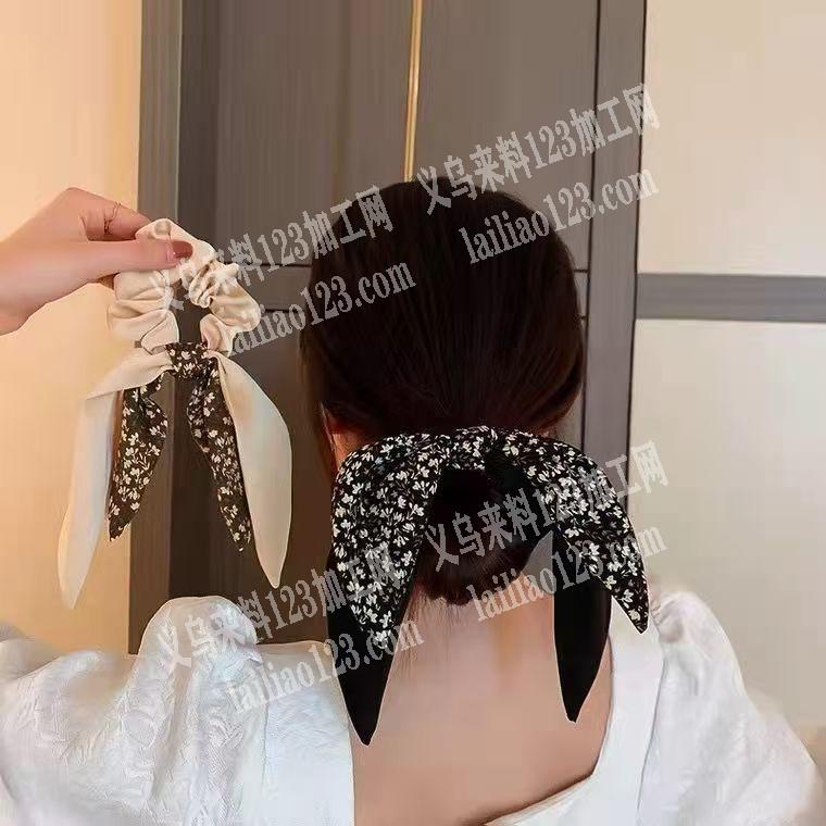 布艺飘带发圈订单，寻找工厂，如图，寻找工