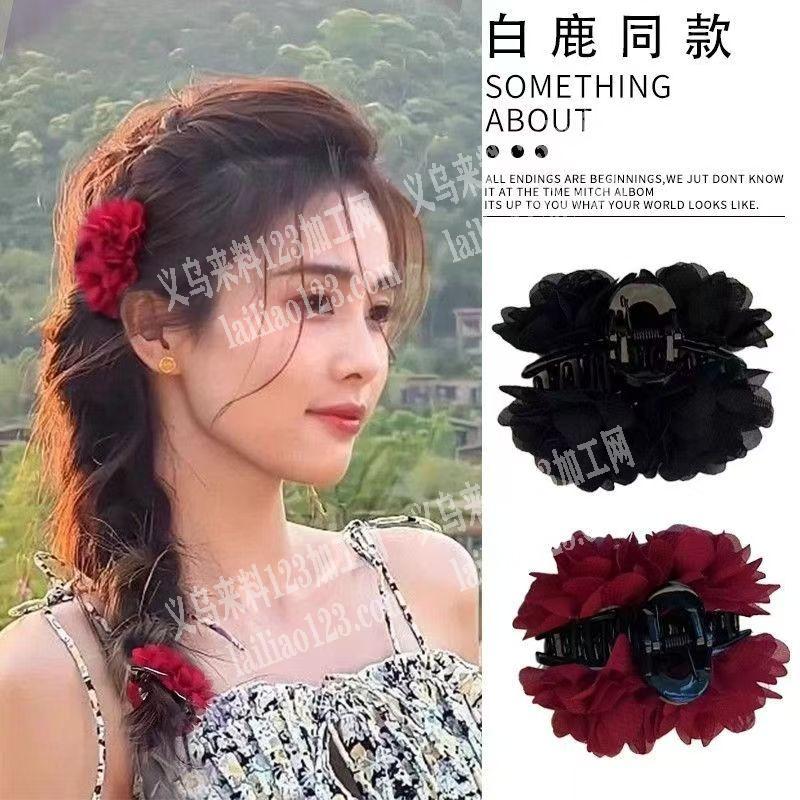 花朵抓夹成品订单，手工做的成品抓夹订单，