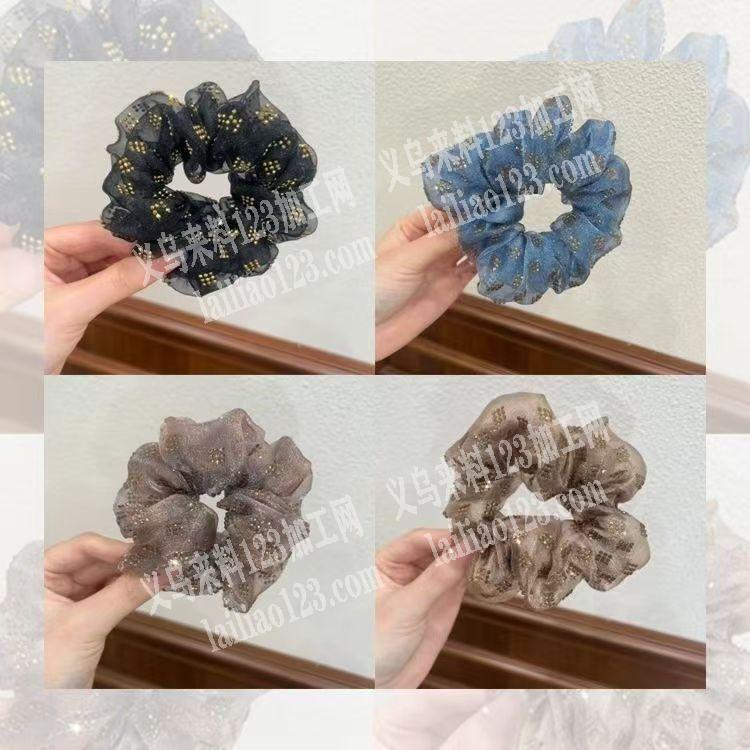 《有订单》布艺网纱大肠圈成品订单，寻找成