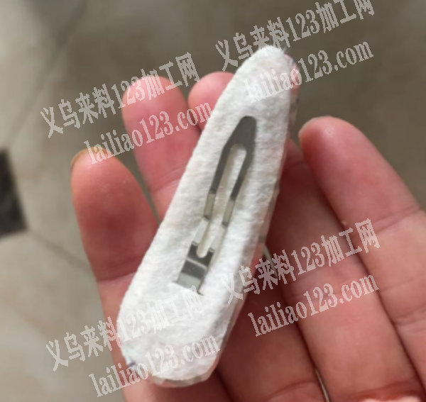 发夹包布的手工活外发，如图，纯加工，寻找