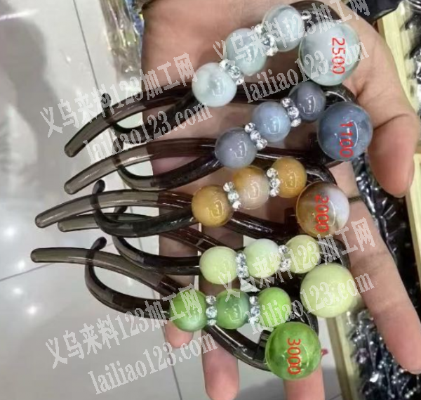找发夹的半圆珠子的现货，半面珠子