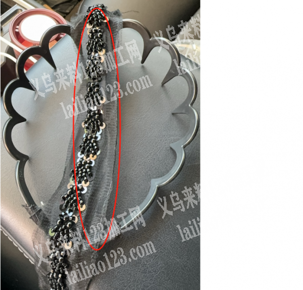 绕发箍。会做的工厂请联系详谈，如图圆圈里
