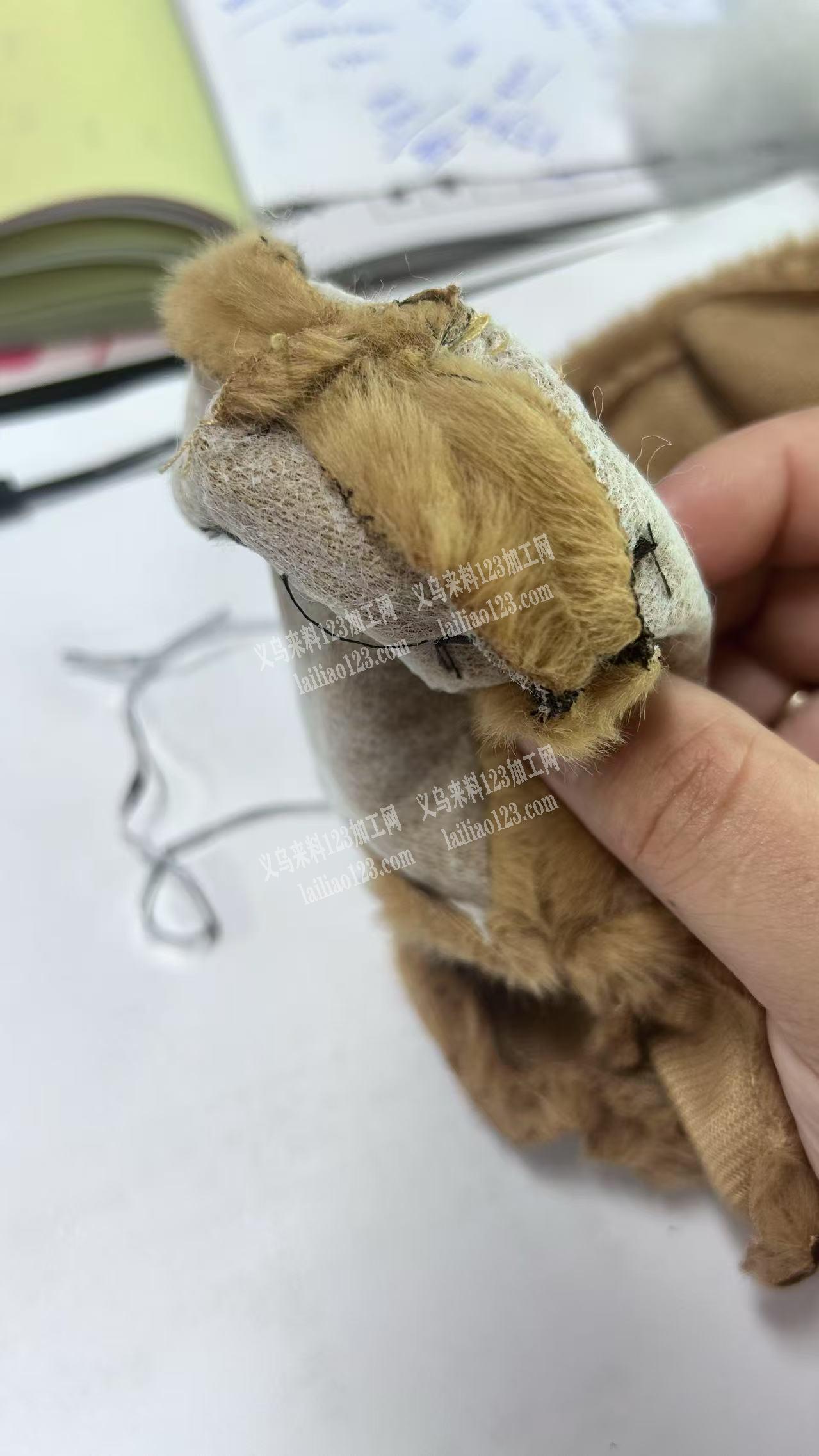 2-3万毛绒壳子平车活外发加工，如图，数