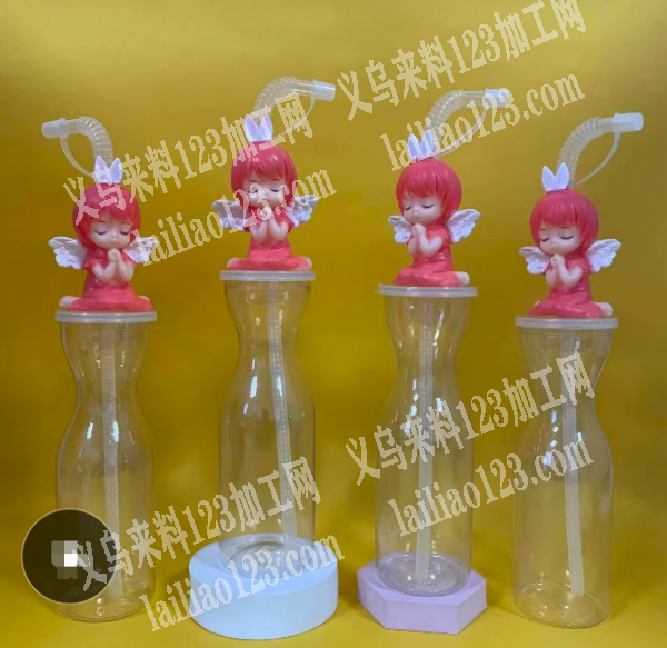 天使女孩水杯订单，如图，卡通吸管杯订单，