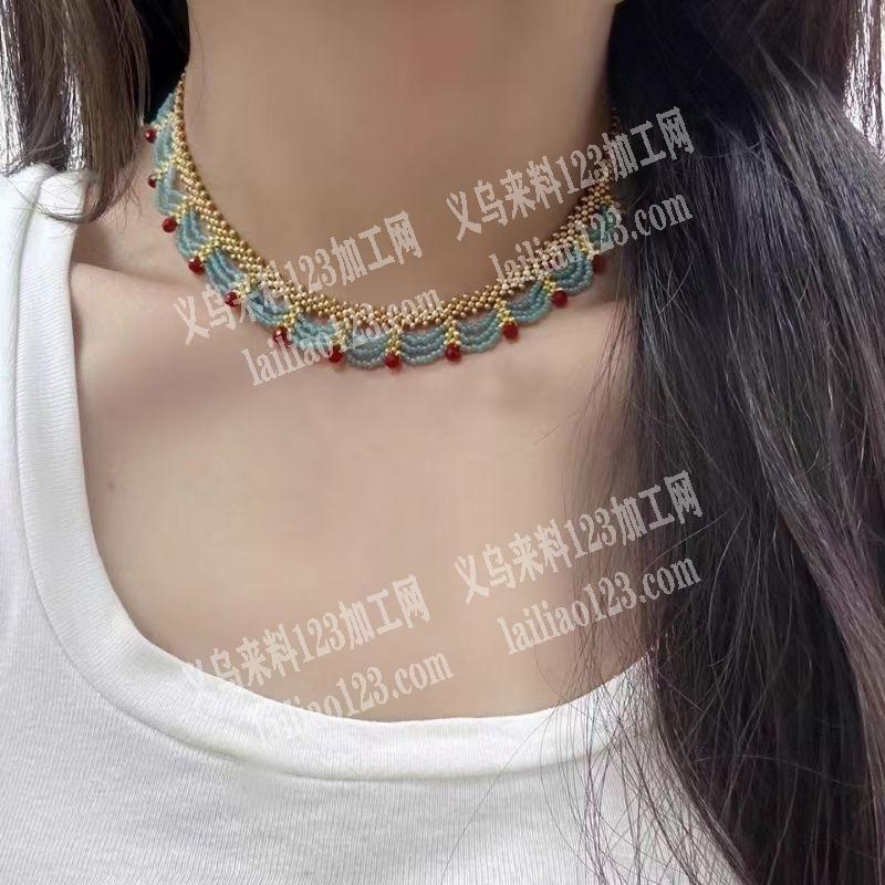 项链穿米珠的手工活外发，寻找会做穿米珠的