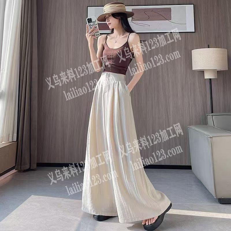 大量采购如图阔腿裤，寻找服装工厂。要成品