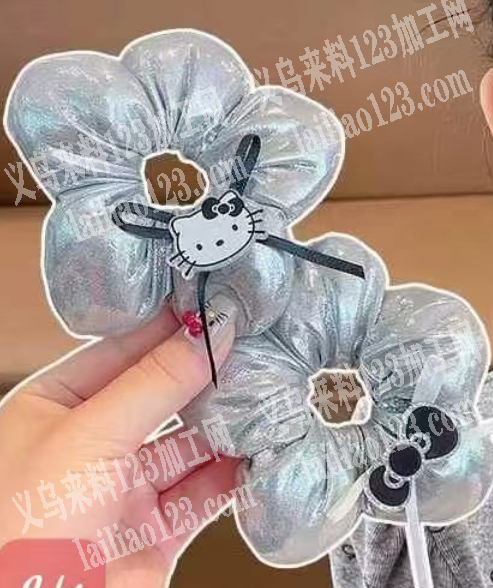 花朵布艺充棉的发圈订单，寻找专业做这个发