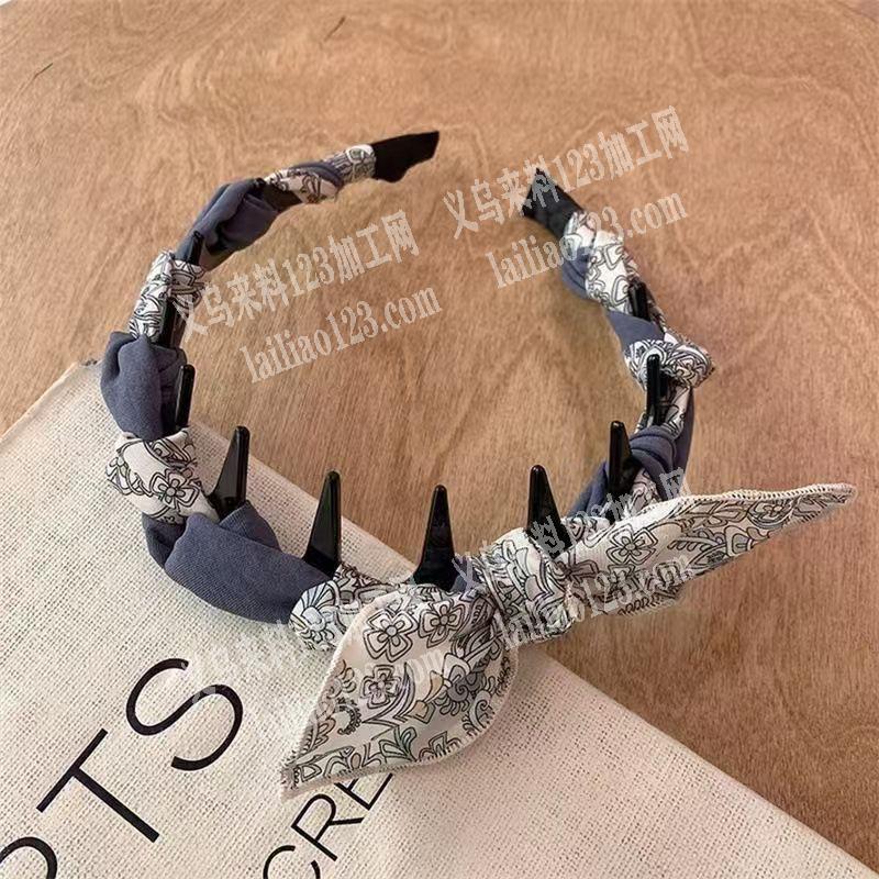 大量手工绕布条的发箍成品订单，寻找手工发