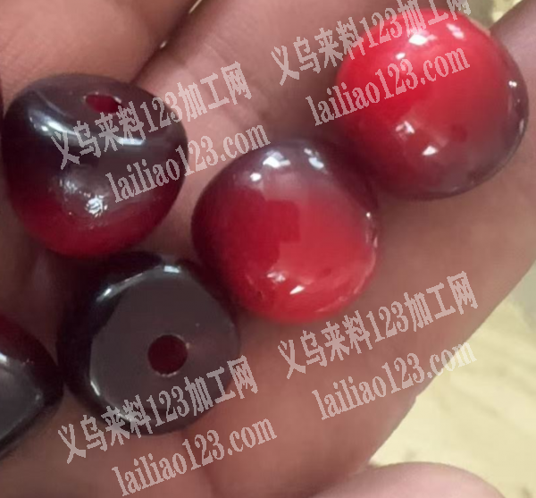 珠子印花外发，樱桃珠子上面做这个颜色，寻