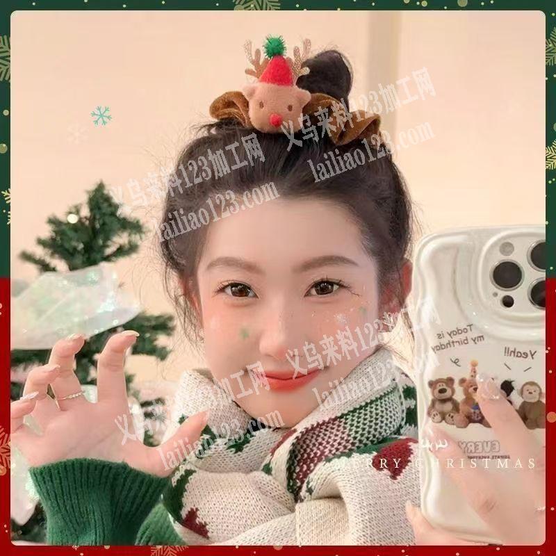 圣诞款式，布艺发圈订单寻找源头工厂要求可