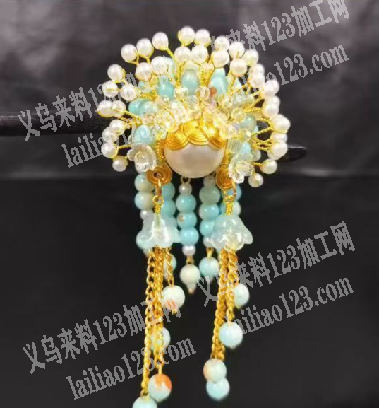 《现金》手工活外发，穿珠子扭铜丝刀马旦的