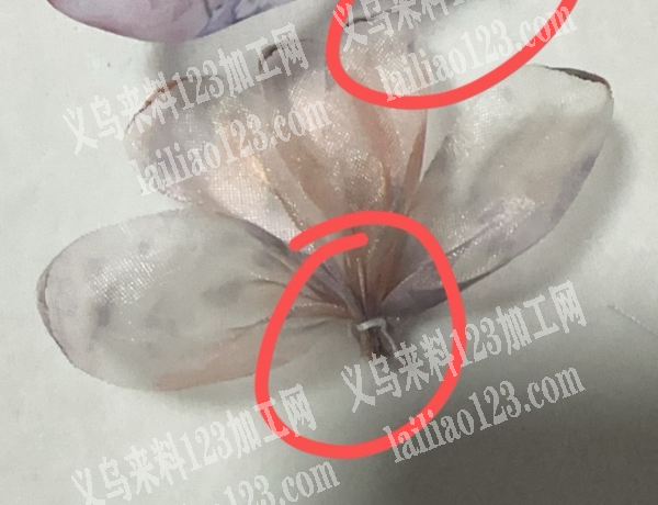 手缝加烧花边的手工活外发加工，如图，货在