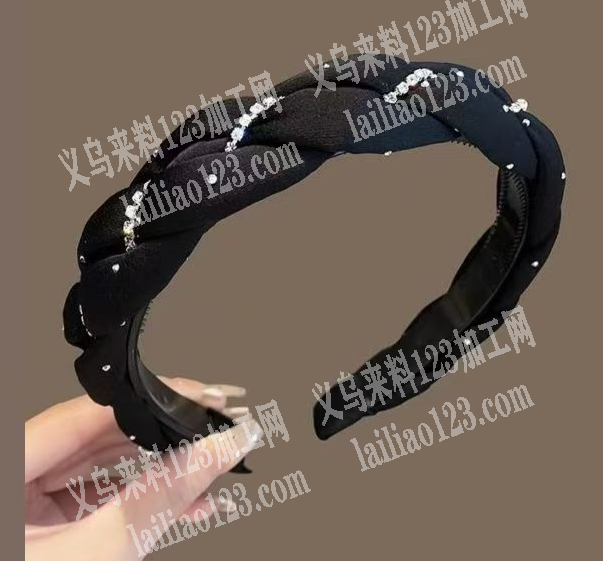 布艺发箍上面手缝的手工活外发加工，寻找专