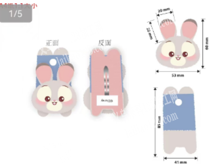 大量卡通发夹。，如图。寻找发夹成品工厂，