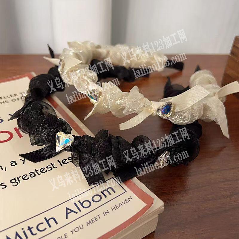 布艺缠绕的发箍成品订单，如图蝴蝶结款式的