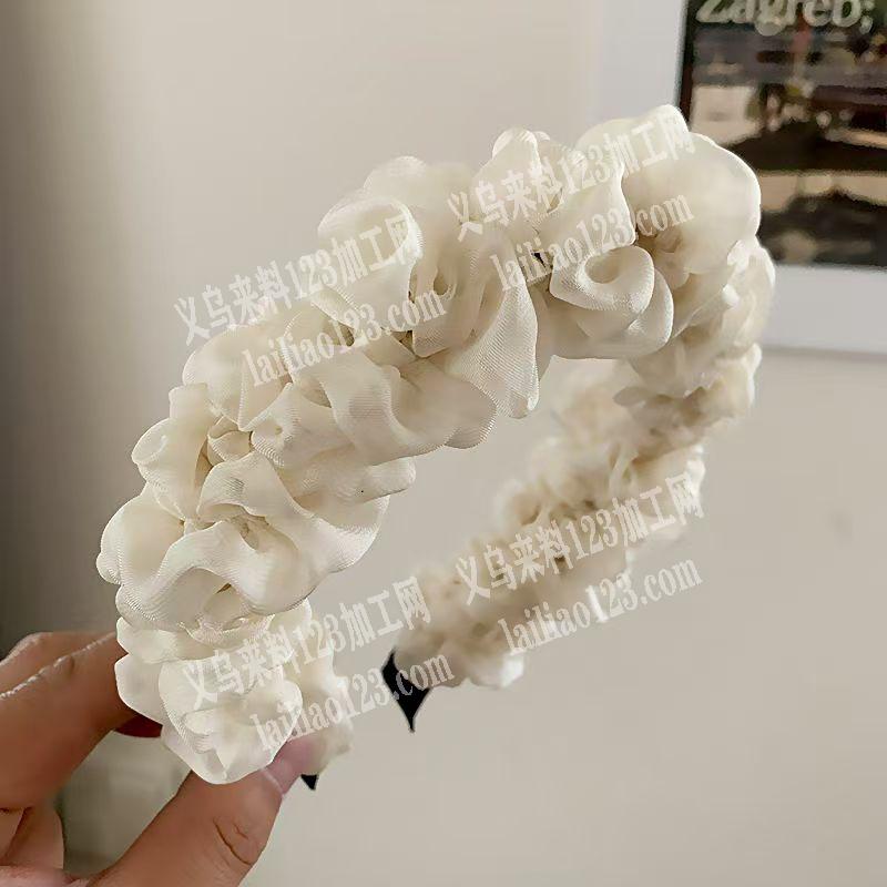 布艺头箍手工活外发加工，如图，手缝拼接头