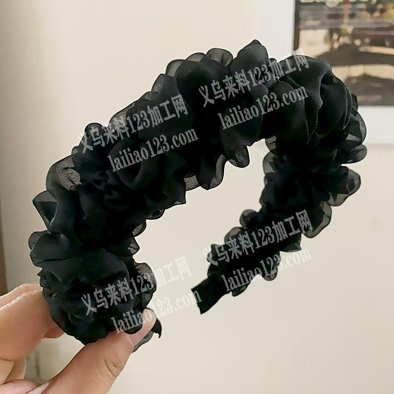 布艺头箍手工活外发加工，如图，手缝拼接头