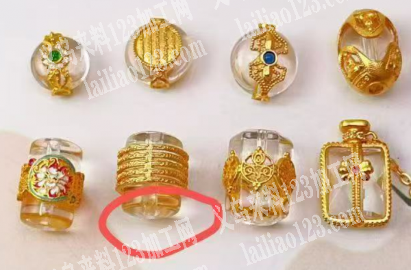 采购如图透明圆柱体的配件，如图，材质不限