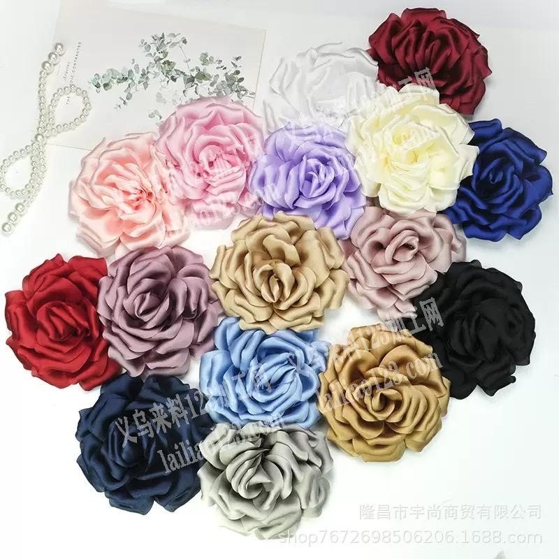 承接各类定型花，烧边花，手缝花，粘抓夹，绕发箍。等