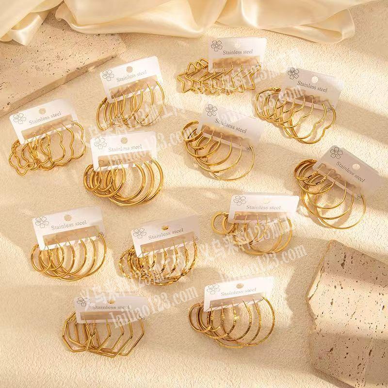 不锈钢耳环套装订单，大量订单。如图。寻找