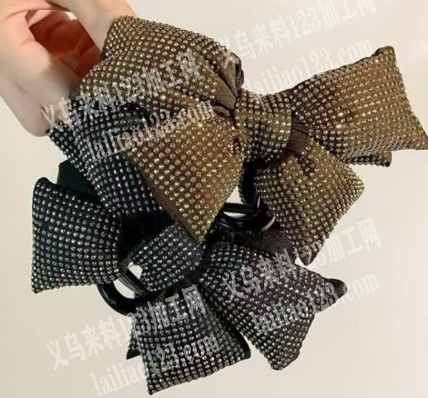 成品订单。如图布艺蝴蝶结抓夹