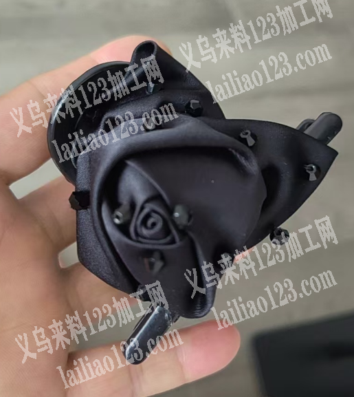 《如图款式》如图布艺玫瑰花苞抓夹成品订单