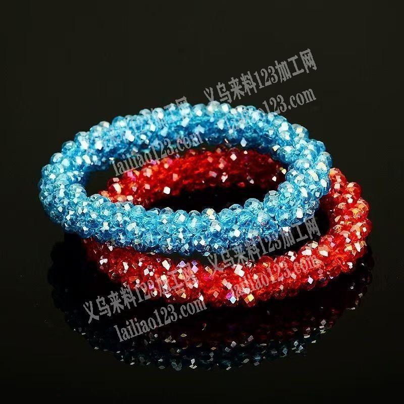 寻找专业做串珠钩针编织发圈的成品工厂，。