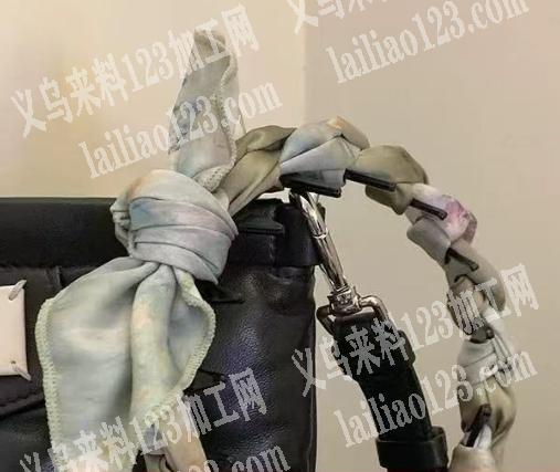 《发外地》手工活，发箍上面绕布条打蝴蝶结