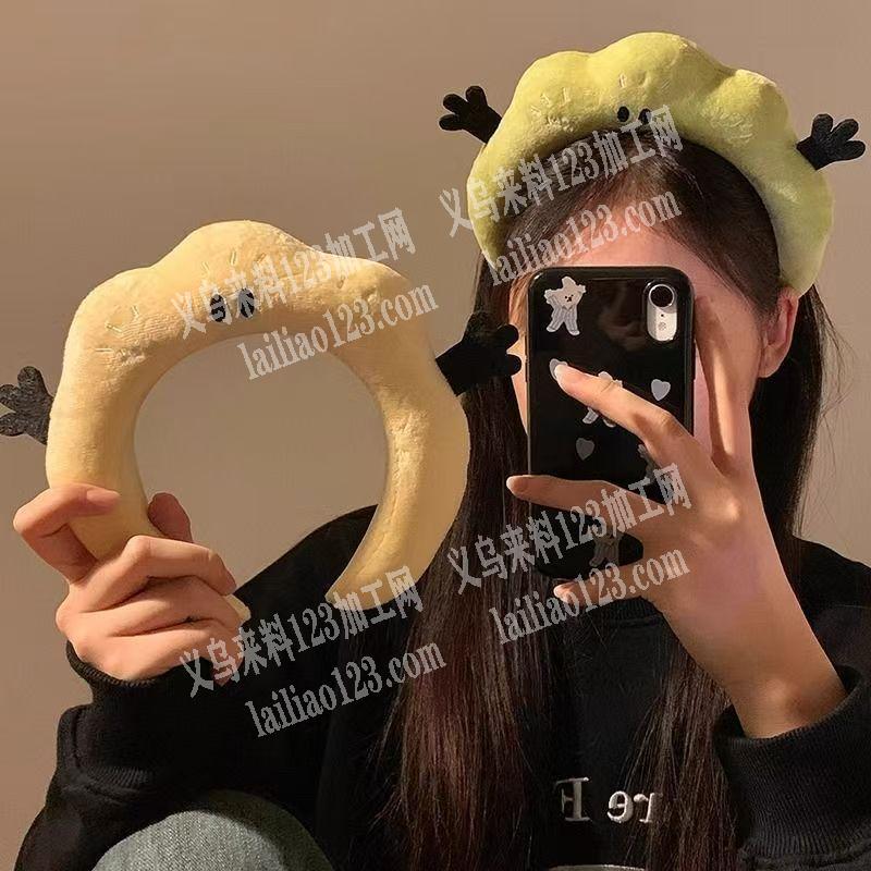 毛绒发箍订单，如图，寻找成品工厂，要现货