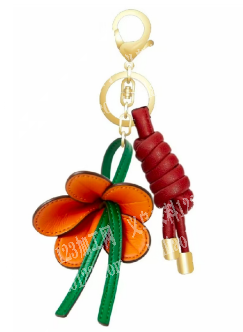 这个皮革花朵挂件订单，寻找车缝的或者花样