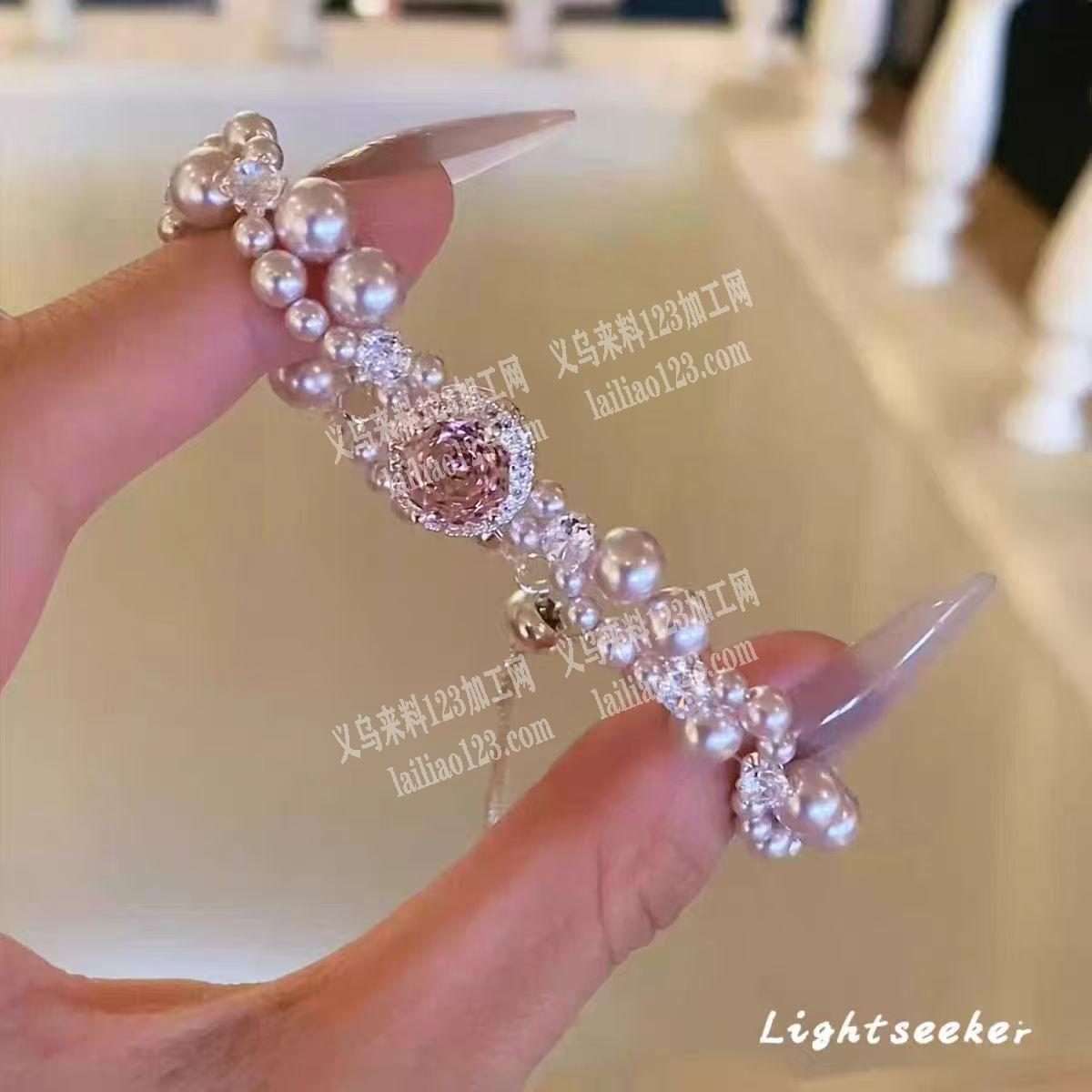 如图穿珍珠的手链，成品订单寻找成品工厂，