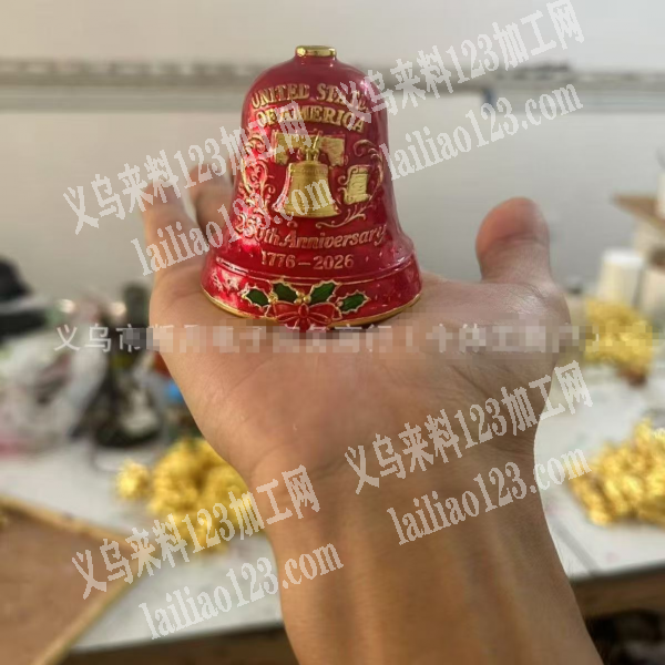 圣诞挂件滴油外发加工，这个铃铛寻找滴油的