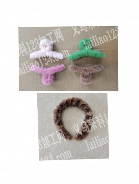 本饰品加工厂承接绕线蝴蝶结绕头箍绕毛夹子