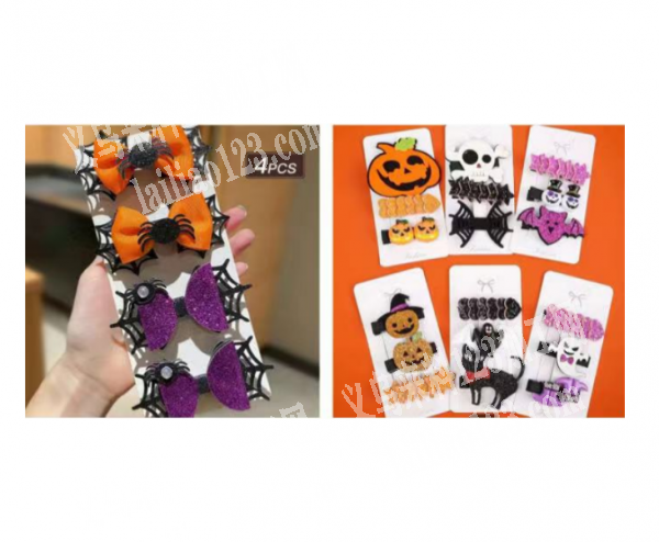 大量万圣节系列发夹订单，如图，款式不限，