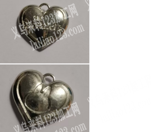 合金爱心桃吊坠订单，如图，找钢模。，寻找