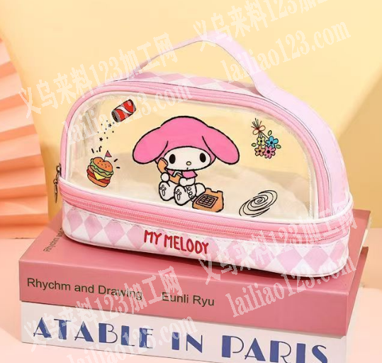 透明双层笔袋订单订单外发加工，如图，寻找