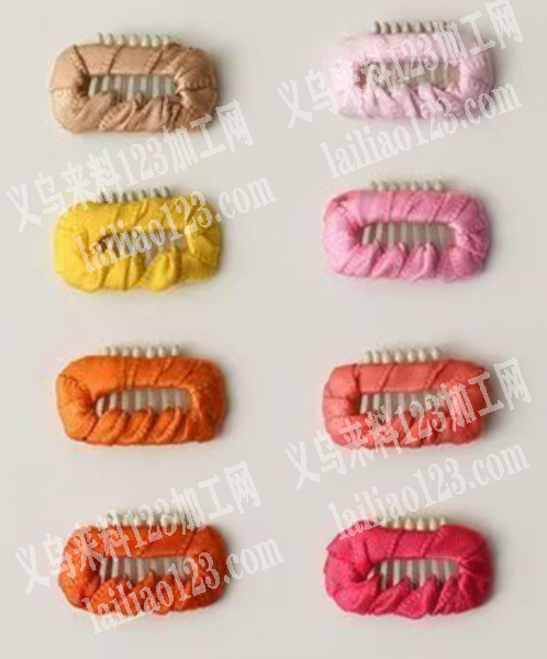 宠物发夹绕布条的手工活外发。如图。寻找会