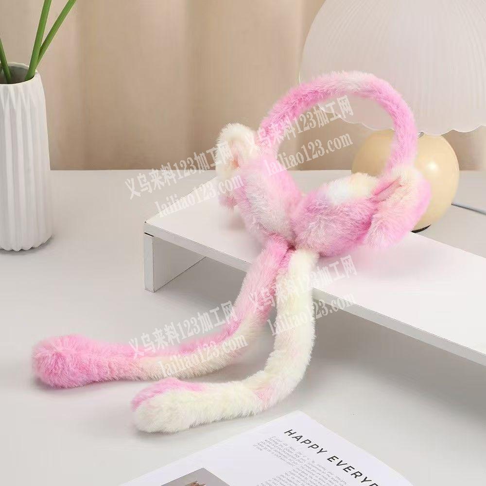 大量毛绒耳罩订单外发加工。纯加工，如图，